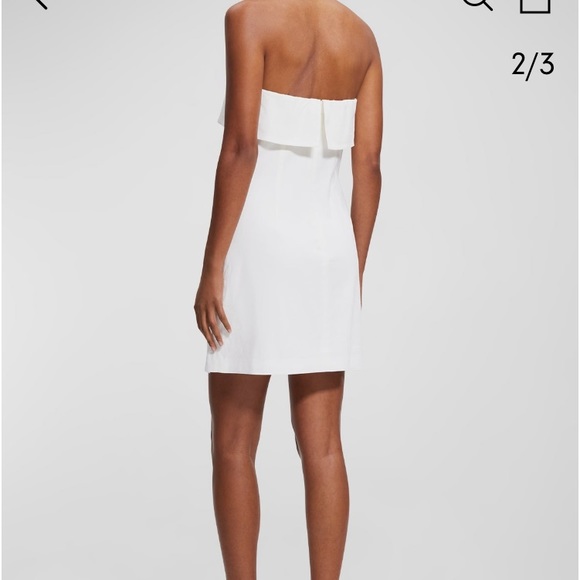 Theory fold over strapless dress - Picture 4 of 5